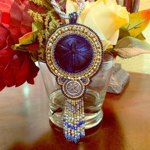 Hand beaded cabachon